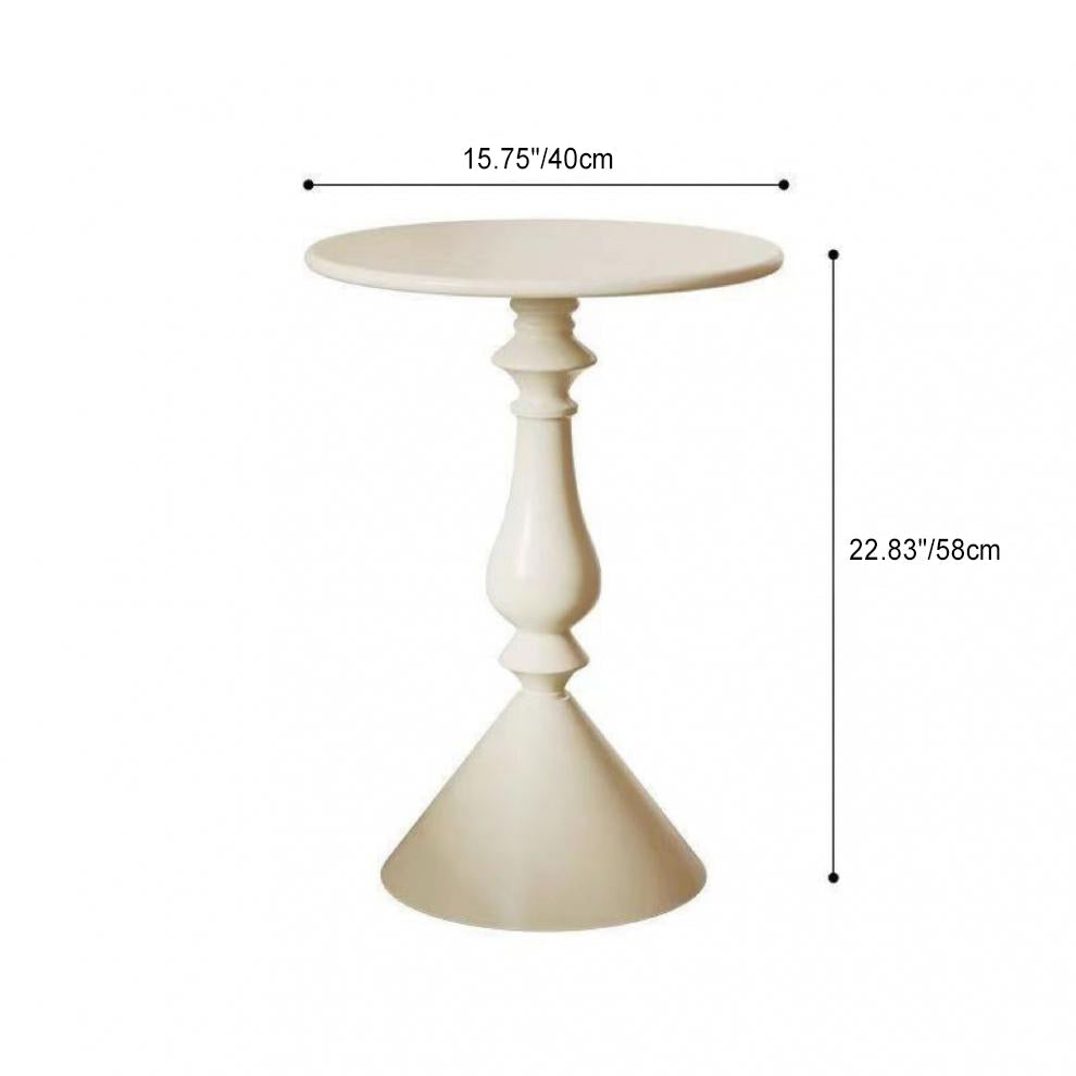 Nordic Round Candlestick Base Steel Coffee Table
