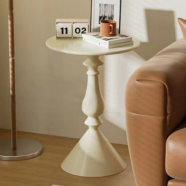 Nordic Round Candlestick Base Steel Coffee Table