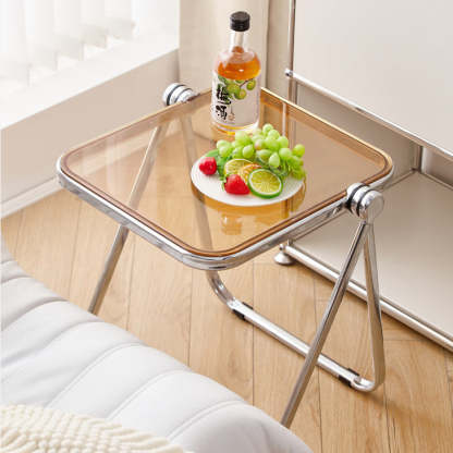 Minimalist Foldable PET Metal Coffee Table