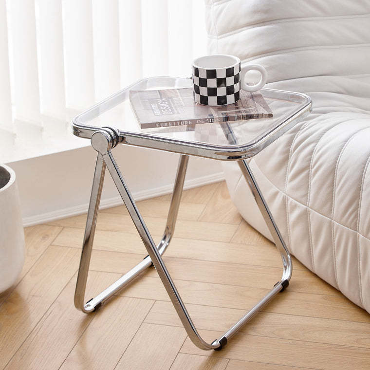 Minimalist Foldable PET Metal Coffee Table