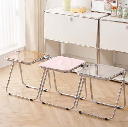 Minimalist Foldable PET Metal Coffee Table — Gray