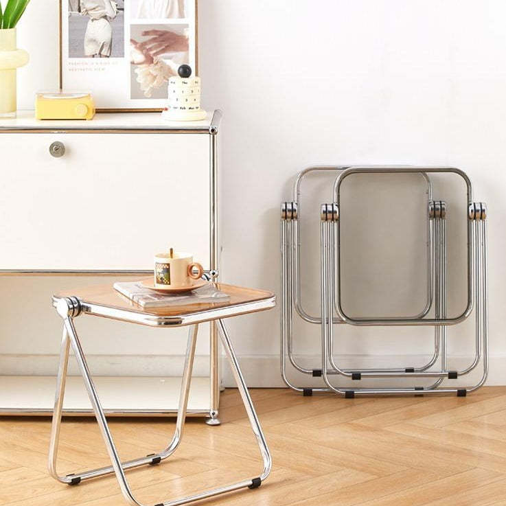 Minimalist Foldable PET Metal Coffee Table