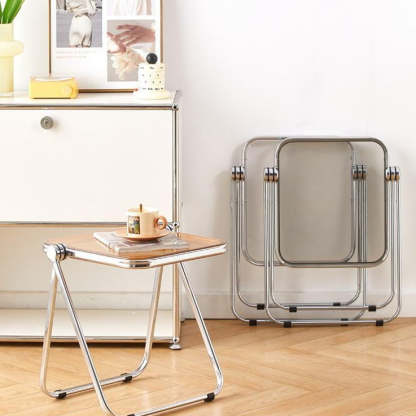 Minimalist Foldable PET Metal Coffee Table