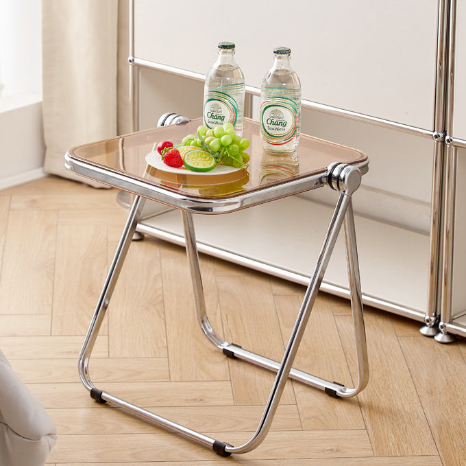 Minimalist Foldable PET Metal Coffee Table