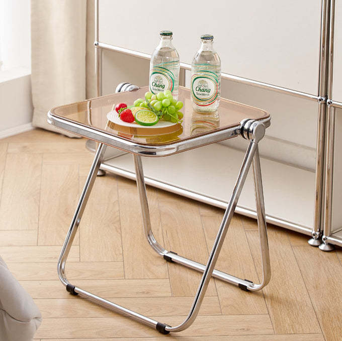 Minimalist Foldable PET Metal Coffee Table