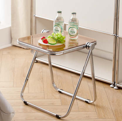 Minimalist Foldable PET Metal Coffee Table