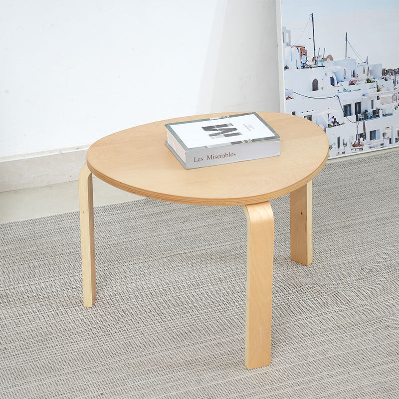 Round triangle wood coffee tables