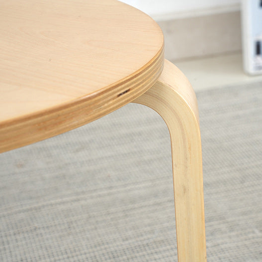 Minimalist Triangle Round Corner Wood Coffee Table