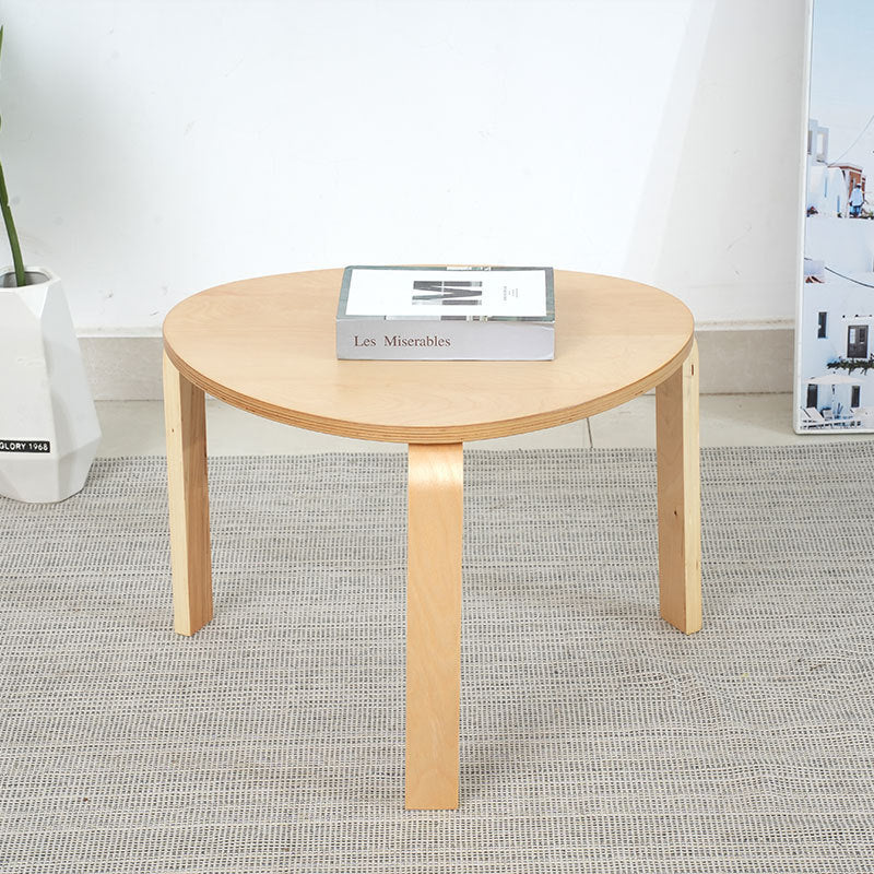 Minimalist Triangle Round Corner Wood Coffee Table