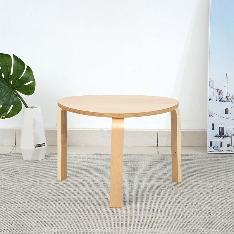 Minimalist Triangle Round Corner Wood Coffee Table