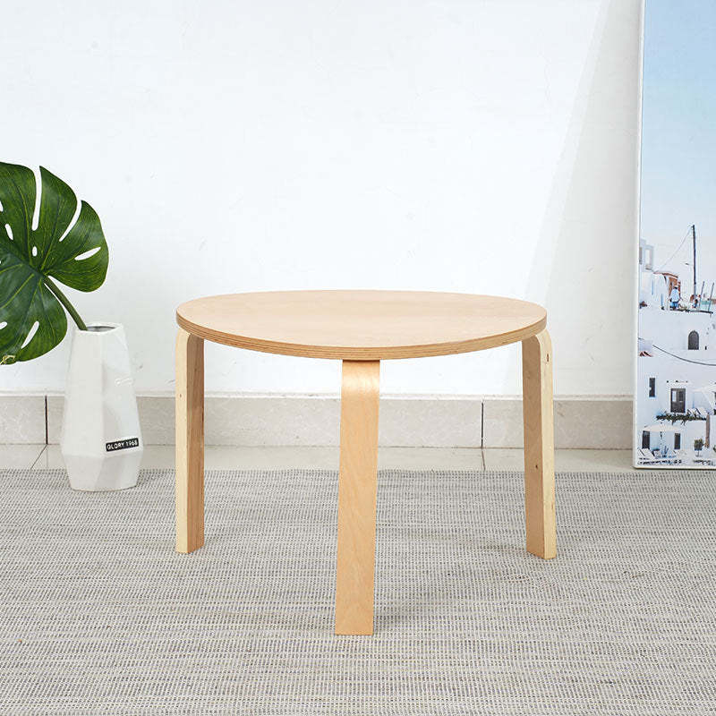 Minimalist Triangle Round Corner Wood Coffee Table