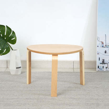 Minimalist Triangle Round Corner Wood Coffee Table