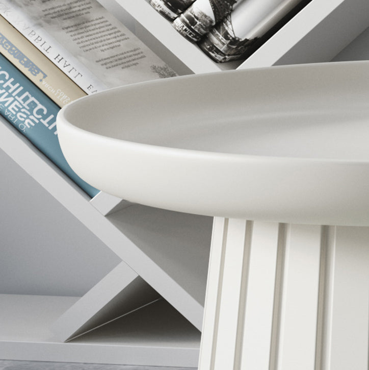 Minimalist Cylinder Plastic Coffee Table — Green