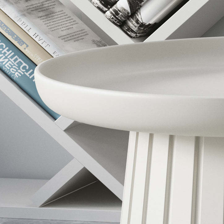 Minimalist Cylinder Plastic Coffee Table — Green