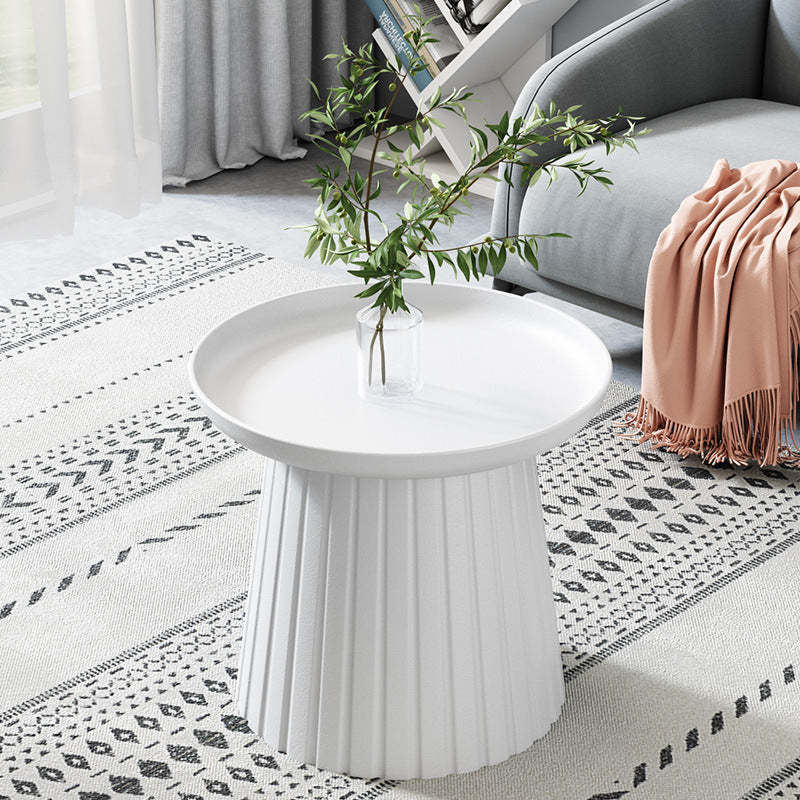 Minimalist Cylinder Plastic Coffee Table — Gray