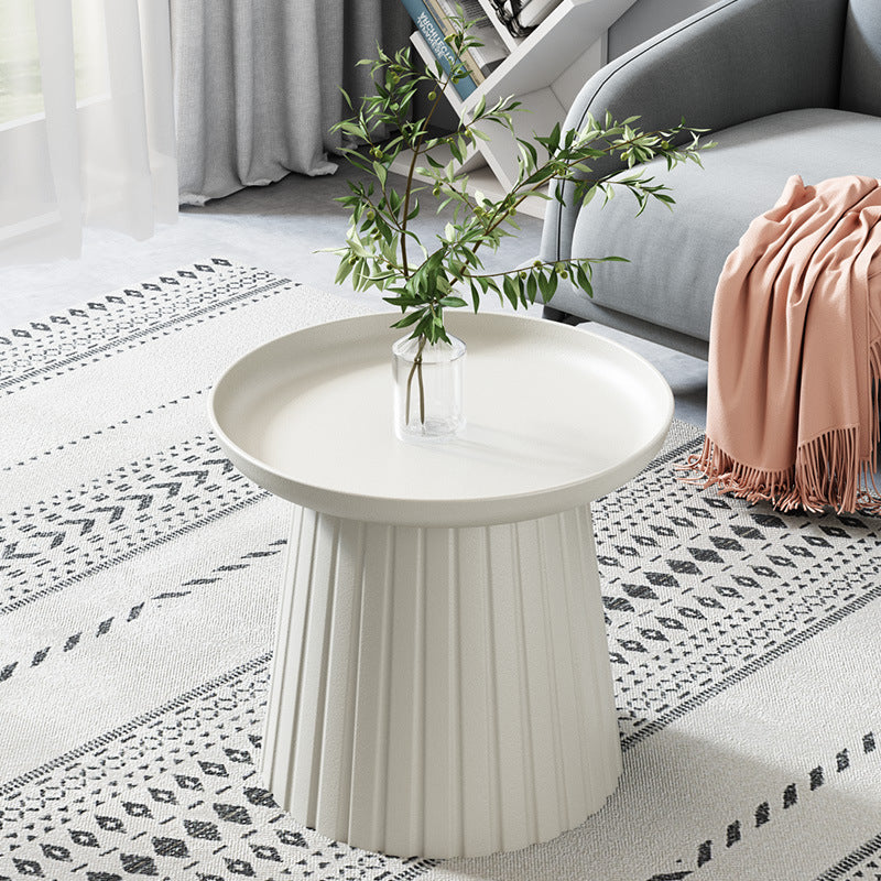 Minimalist Cylinder Plastic Coffee Table — Green