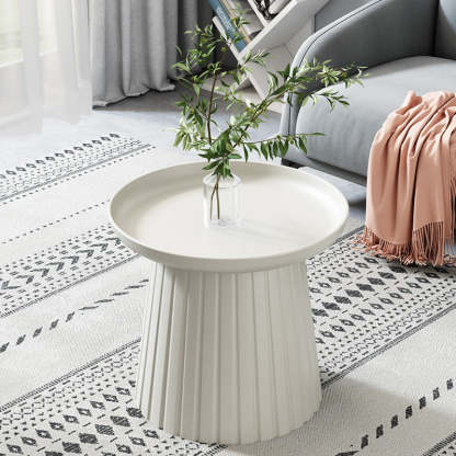 Minimalist Cylinder Plastic Coffee Table — Green