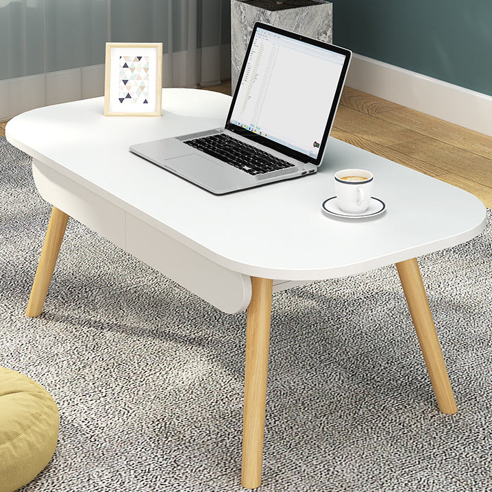 Modern Solid Wood 2-Drawer Coffee Table