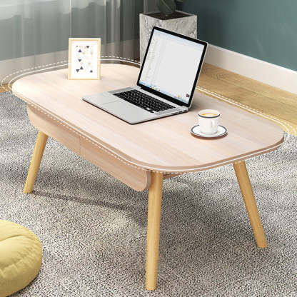 Modern Solid Wood 2-Drawer Coffee Table
