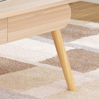 Modern Solid Wood 2-Drawer Coffee Table