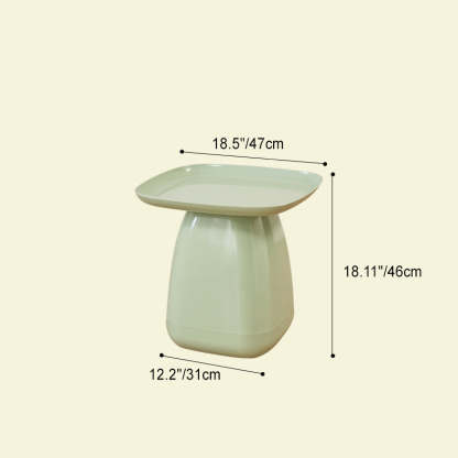Nordic Trapezoidal Plastic Coffee Table — Gray