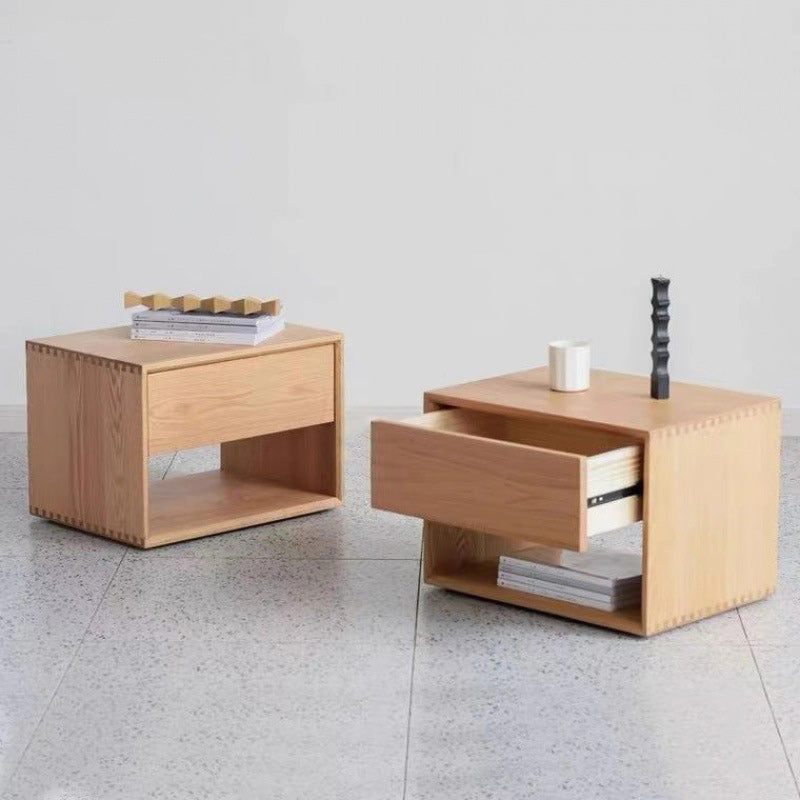 Nordic Wood 1-Drawer Nightstand