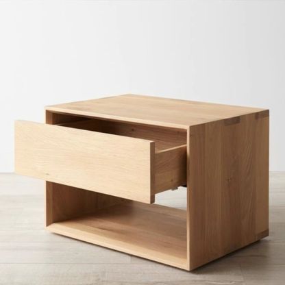 Nordic Wood 1-Drawer Nightstand