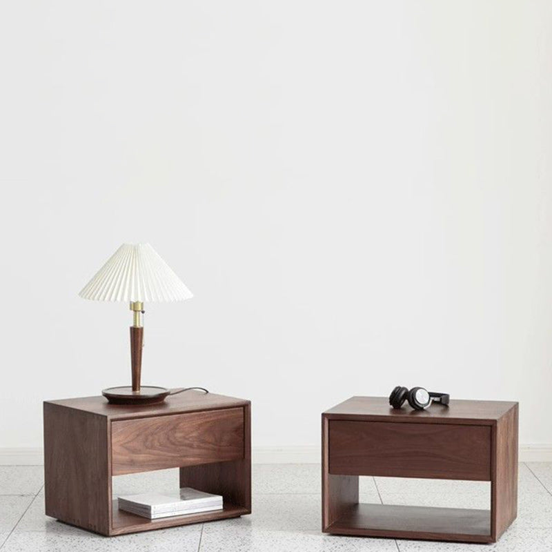 Nordic Wood 1-Drawer Nightstand