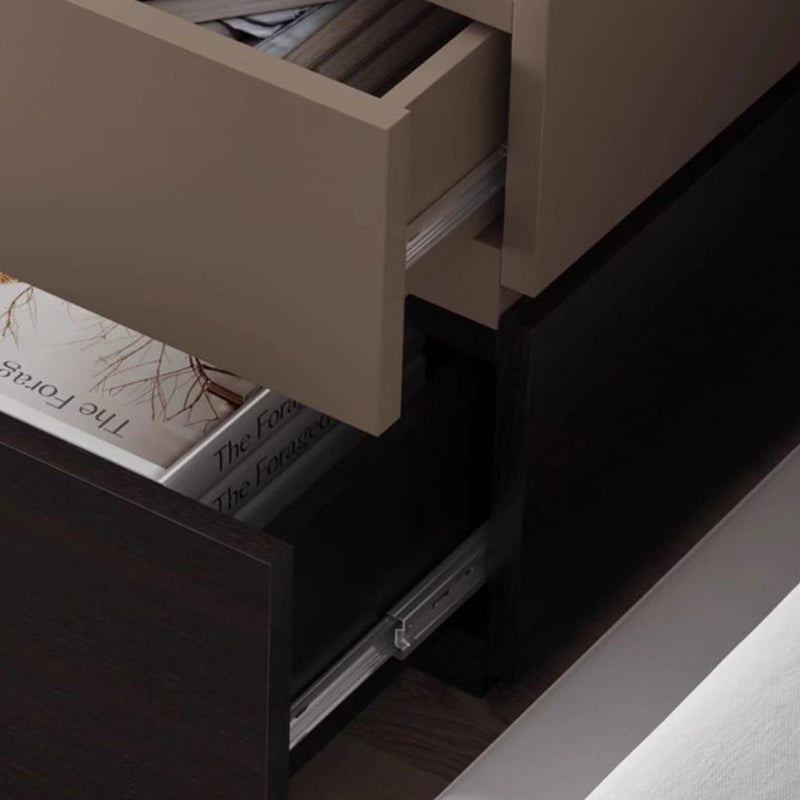 Nordic Stacked Oak 2-Drawer Nightstand