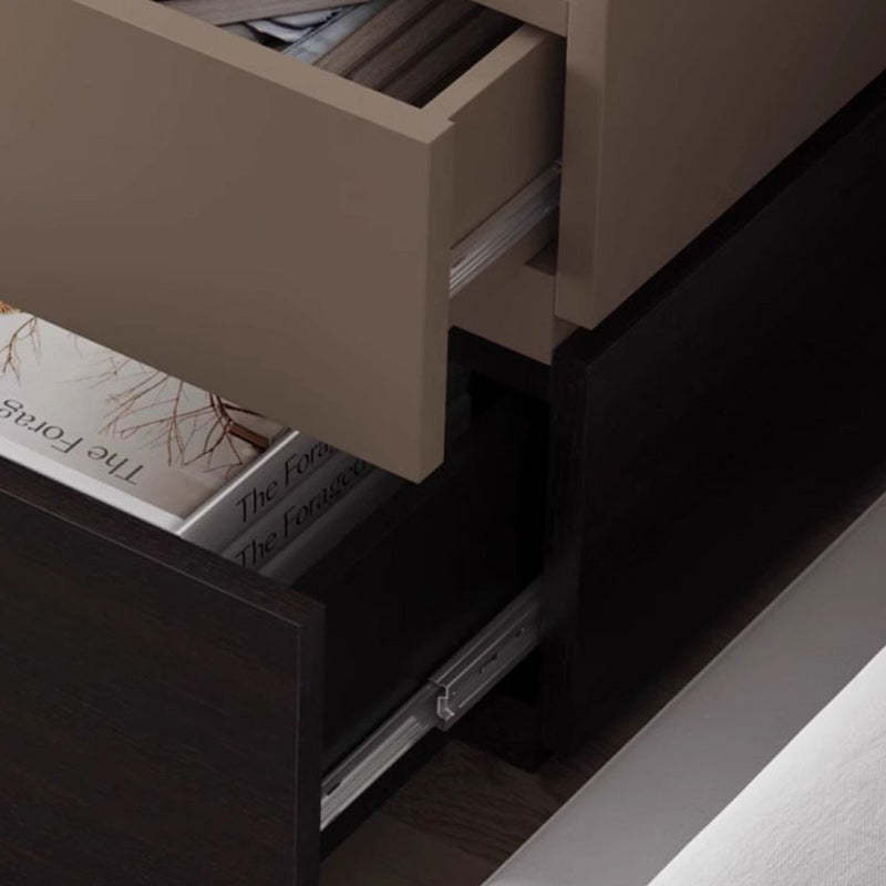 Nordic Stacked Oak 2-Drawer Nightstand