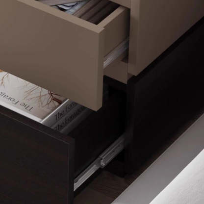 Nordic Stacked Oak 2-Drawer Nightstand