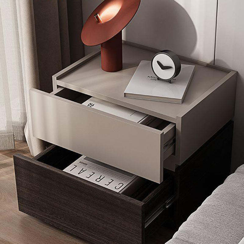 Nordic Stacked Oak 2-Drawer Nightstand
