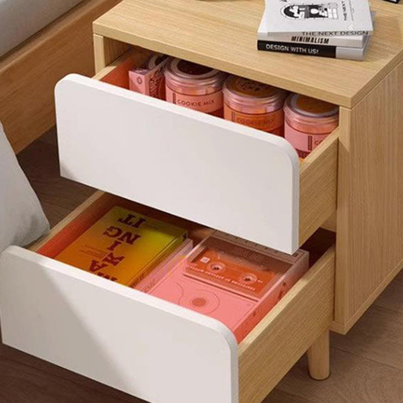 Minimalist Solid Wood Panel Nightstand