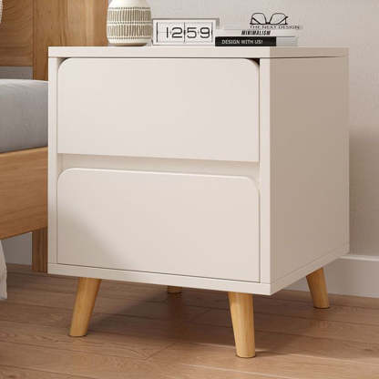 Minimalist Solid Wood Panel Nightstand