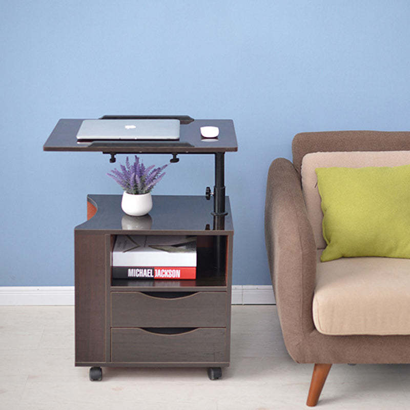 Minimalist Carbon Steel Nightstand — Black Walnut