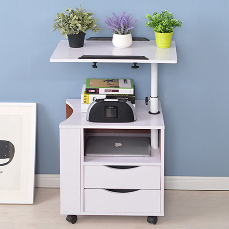 Minimalist Carbon Steel Nightstand — White