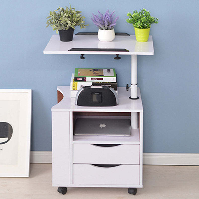 Minimalist Carbon Steel Nightstand — White