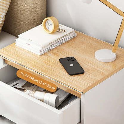 Minimalist Faux Panel 2-Drawer Nightstand