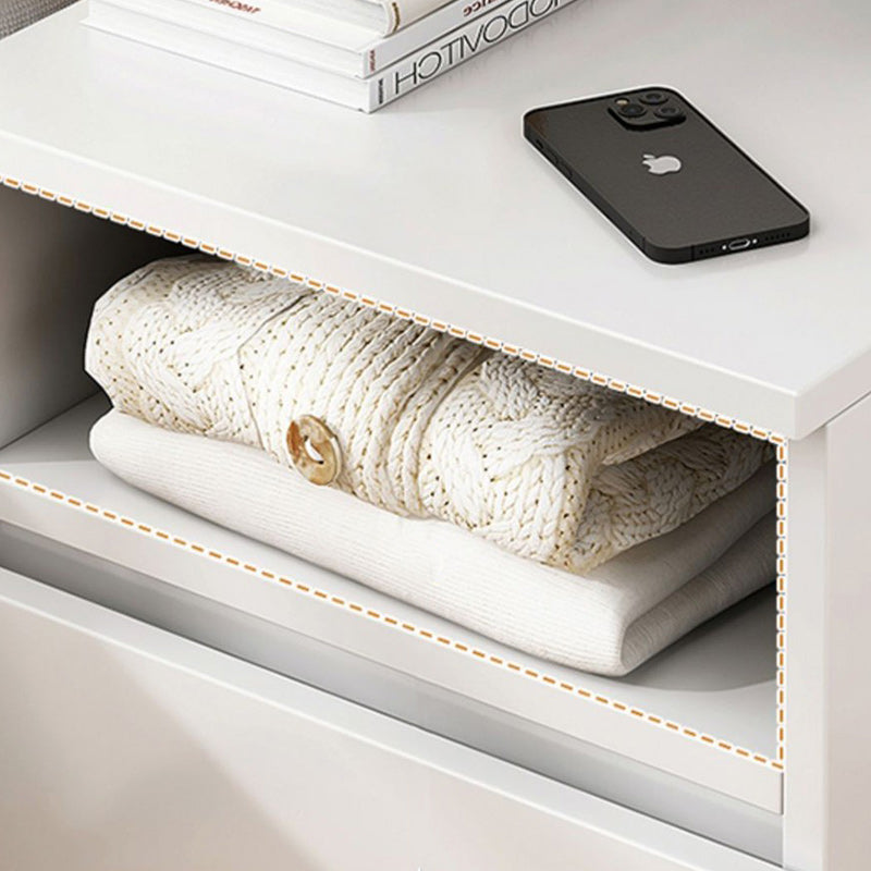 Minimalist Faux Panel 2-Drawer Nightstand