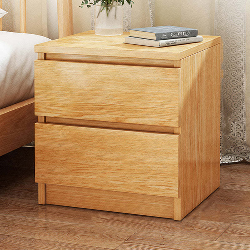 Minimalist Faux Panel 2-Drawer Nightstand