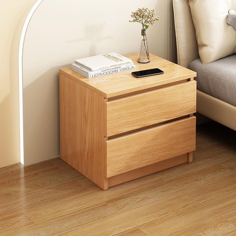 Minimalist Faux Panel 2-Drawer Nightstand