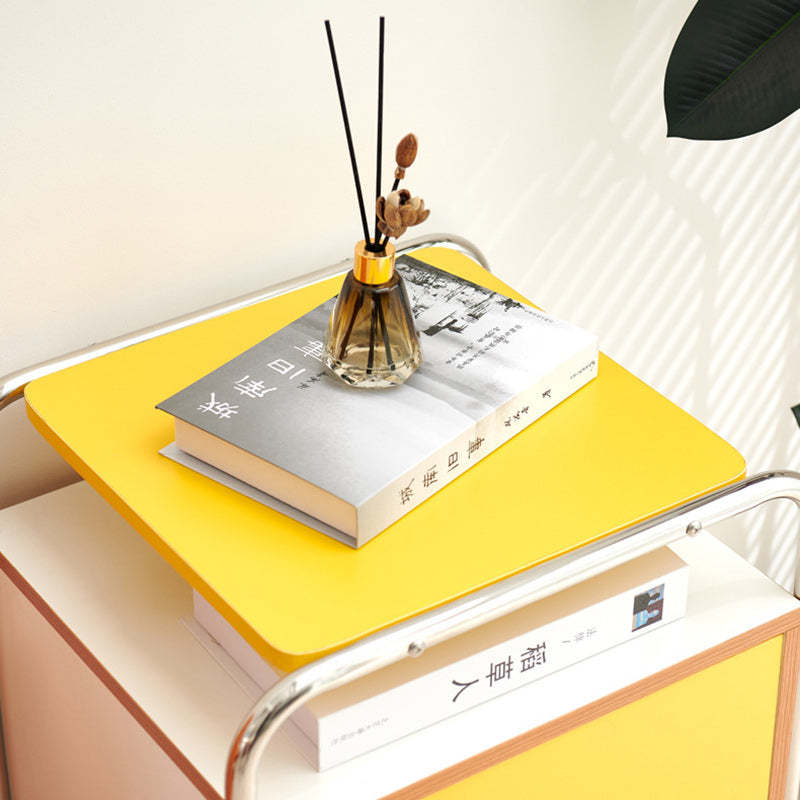 Minimalist Stainless Steel Nightstand 1-Cabinet