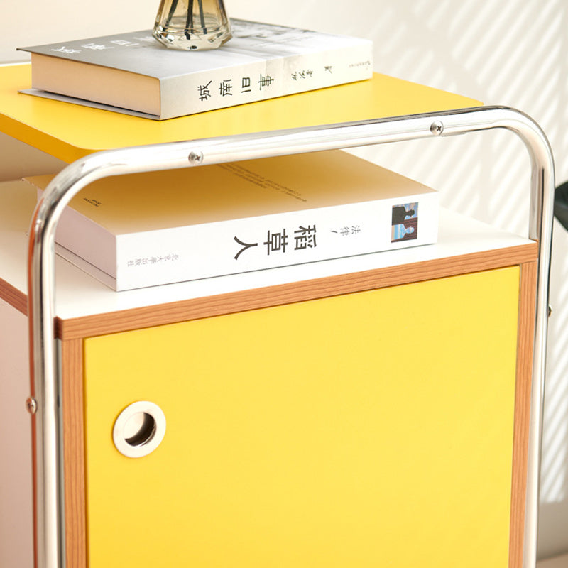 Minimalist Stainless Steel Nightstand 1-Cabinet