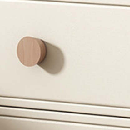 Minimalist Cream Wood 2-Drawer Nightstand