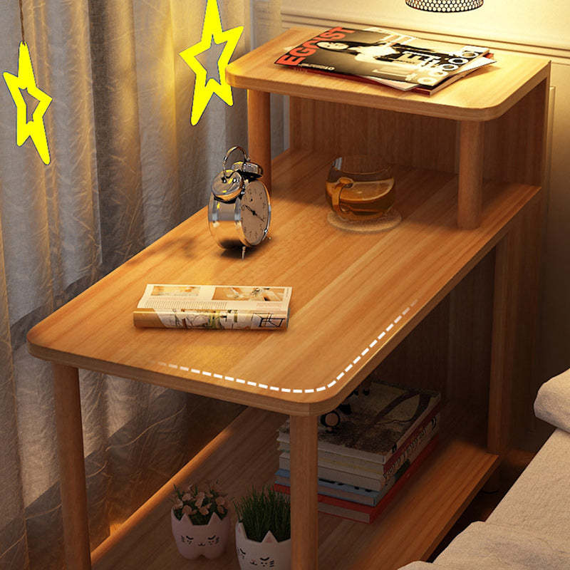Minimalist Solid Wood 3-Tier Side Table