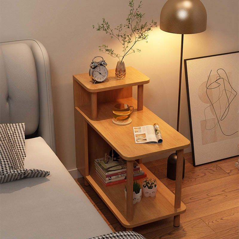 Minimalist Solid Wood 3-Tier Side Table