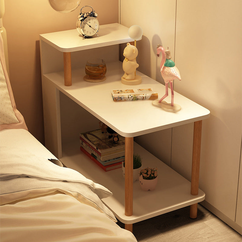Minimalist Solid Wood 3-Tier Side Table