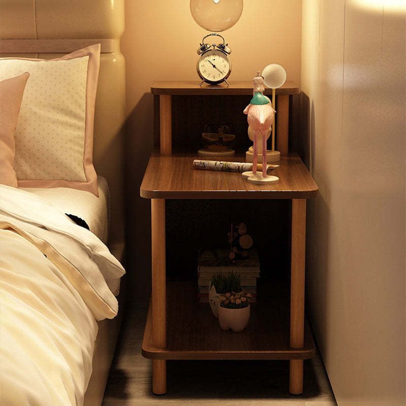 Minimalist Solid Wood 3-Tier Side Table