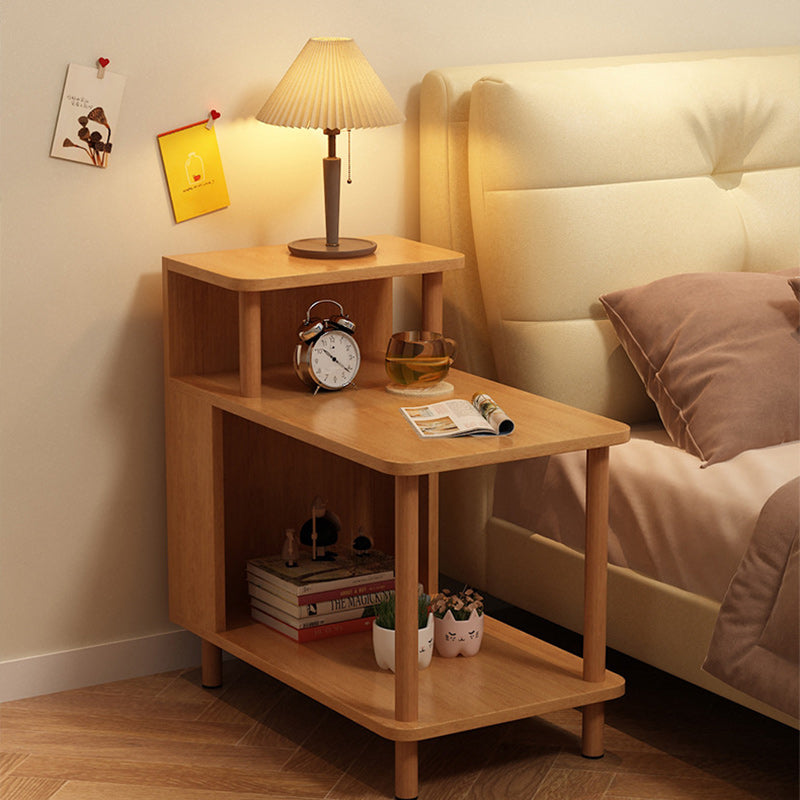 Minimalist Solid Wood 3-Tier Side Table