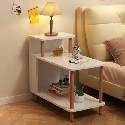 Minimalist Solid Wood 3-Tier Side Table